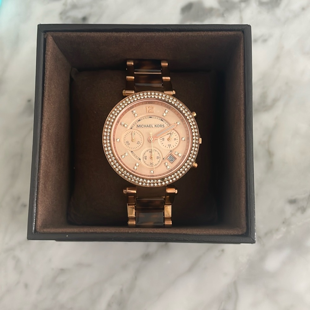 Michael Kors Rose Gold & Tortoise Women’s Watch